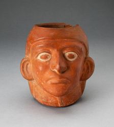 Potrait Jar of a Ruler Wearing Simple Headdress, 100 B.C./A.D. 500. Creator: Unknown