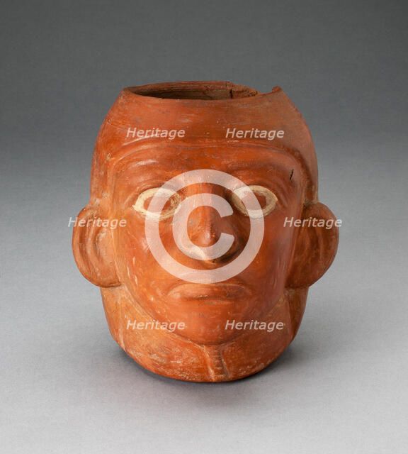 Potrait Jar of a Ruler Wearing Simple Headdress, 100 B.C./A.D. 500. Creator: Unknown.