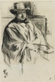 Potrait of a man, 1860. Creator: James Abbott McNeill Whistler