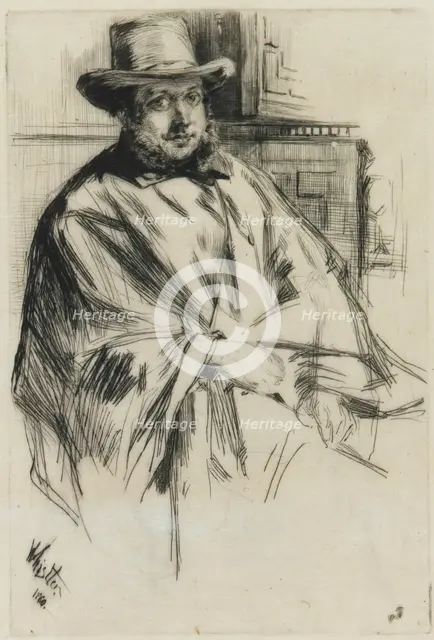 Potrait of a man, 1860. Creator: James Abbott McNeill Whistler.