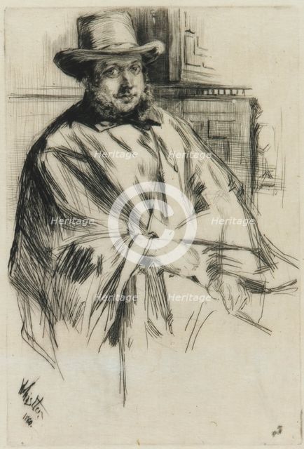 Potrait of a man, 1860. Creator: James Abbott McNeill Whistler.