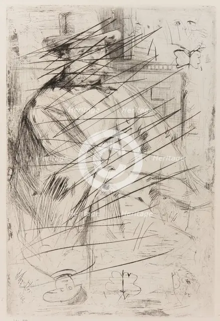 Potrait of a man, 1860. Creator: James Abbott McNeill Whistler.