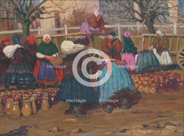 Pots at the market, 1923. Creator: Teodor Jozef Mousson.