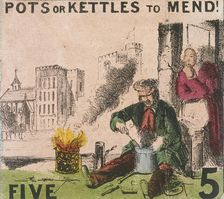 Pots or Kettles to Mend! Cries of London, c1840. Artist: TH Jones