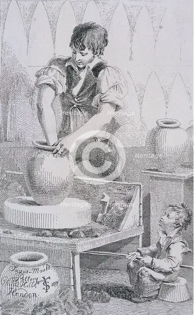 Potter at work, Cries of London, (c1819?). Artist: John Thomas Smith
