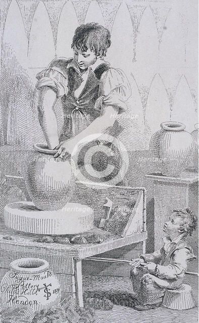 Potter at work, Cries of London, (c1819?). Artist: John Thomas Smith