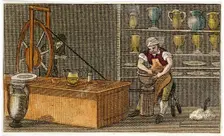 Potter at work at the Wedgwood's Etruria factory, Hanley, Staffordshire, c1830. Creator: Unknown