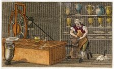 Potter at work at the Wedgwood's Etruria factory, Hanley, Staffordshire, c1830. Creator: Unknown