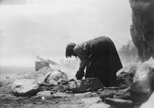 Potter building her kiln, c1906. Creator: Edward Sheriff Curtis