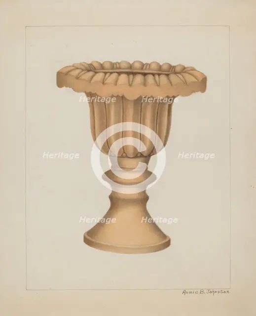 Pottery Vase, c. 1938. Creator: Annie B Johnston.