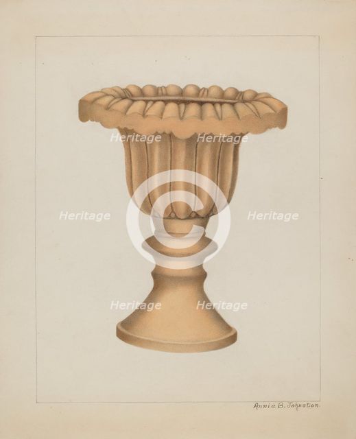 Pottery Vase, c. 1938. Creator: Annie B Johnston.