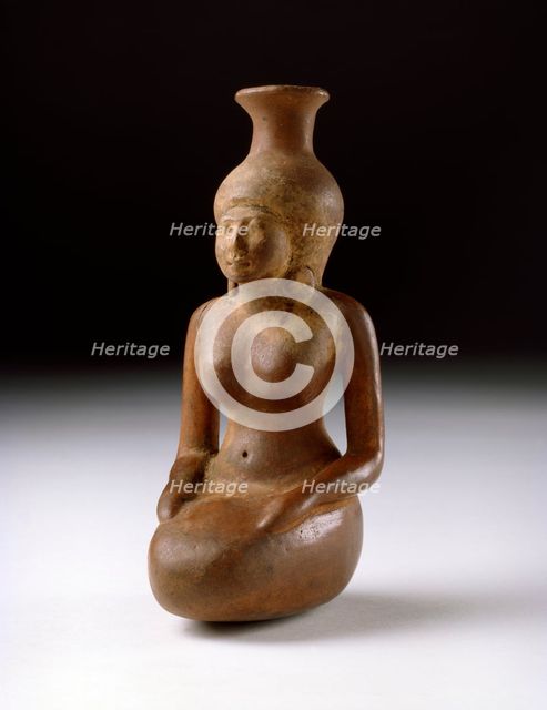 Pottery vase in the shape of a woman, XVIIIth Dynasty (c1540 BC-c1292 BC). Artist: Unknown.