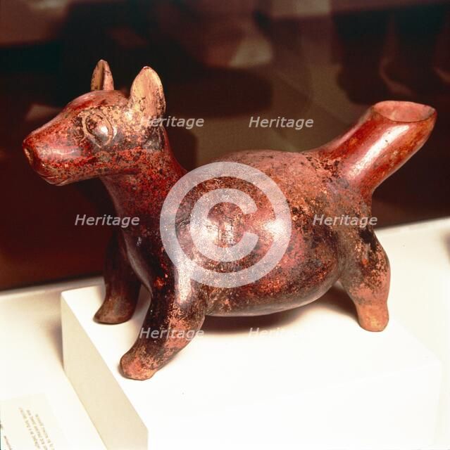 Pottery vessel of Ancient breed of Mexican dog, Colima Culture, Mexico, 300-900. Artist: Unknown.