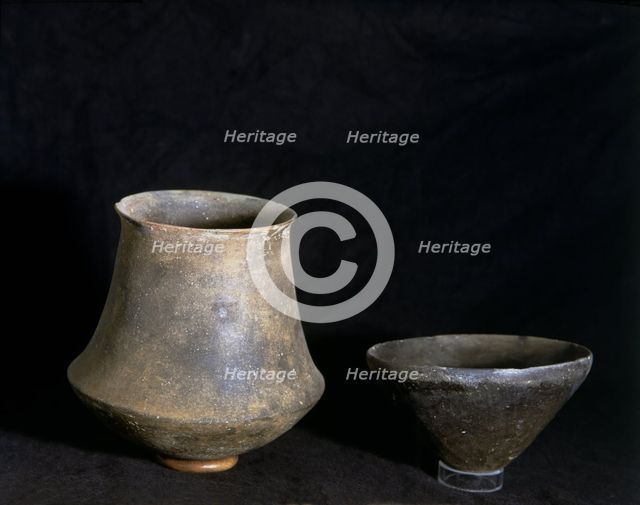 Pottery vessels from 'The Argar', prehistoric culture of Almería.