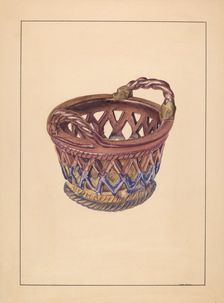Pottery Basket, c. 1937. Creator: Angelo Bulone