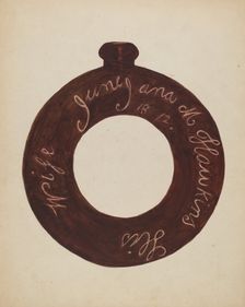 Pottery Bottle, c. 1936. Creator: Willoughby Ions