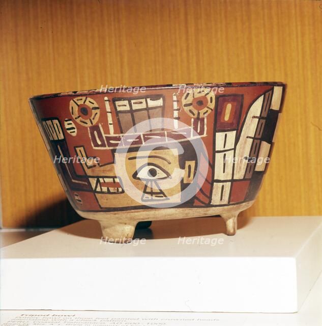 Pottery Bowl from  Tiahuanaco Culture, Peru, 600-1000. Artist: Unknown.