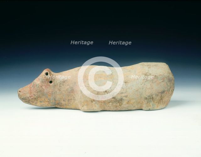Pottery buffalo, Eastern Han dynasty, China, 9 AD-220 AD. Creator: Unknown.