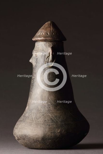 Pottery Cinerary Urn, 1300-700 BC. Artist: Prehistoric art  