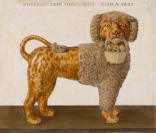 Pottery Dog Ornament, c. 1938. Creator: Cleo Lovett