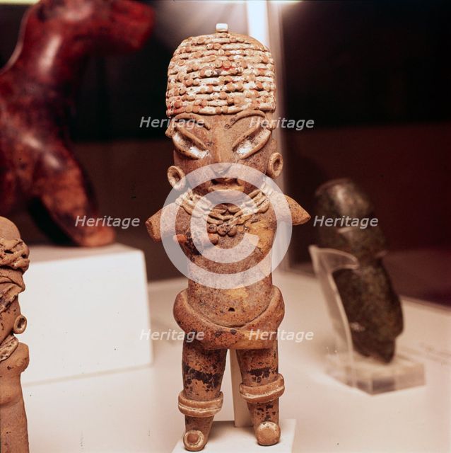 Pottery figure found in grave, known as 'Pretty Ladies', Guanajuato, Mexico, 2000BC-300. Creator: Unknown.