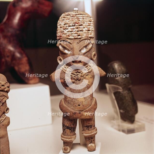 Pottery figure found in grave, known as 'Pretty Ladies', Guanajuato, Mexico, 2000BC-300. Creator: Unknown.