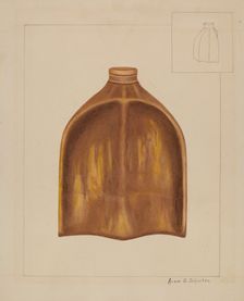 Pottery Foot Warmer, c. 1937. Creator: Annie B Johnston