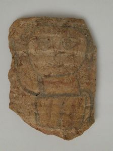 Pottery Fragment with Figure, Coptic, 4th-7th century. Creator: Unknown