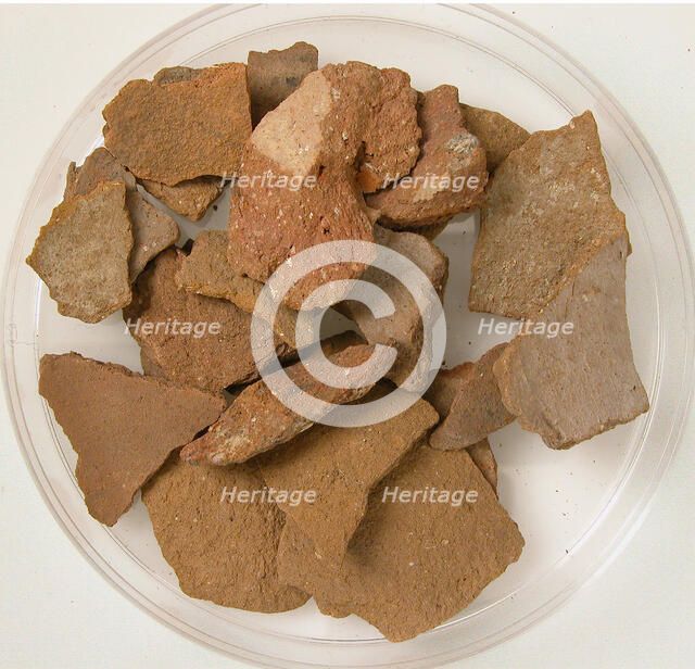 Pottery Fragments, Coptic, 4th-7th century. Creator: Unknown.