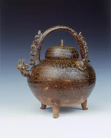 Pottery he with S-stampings, early Warring States period, China, late 5th-early 4th Century BC. Creator: Unknown