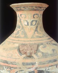 Pottery hu, Western Han dynasty, China, late 2nd century BC. Creator: Unknown