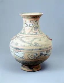 Pottery hu, Western Han dynasty, China, late 2nd century BC. Creator: Unknown