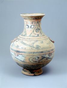 Pottery hu, Western Han dynasty, China, late 2nd century BC. Creator: Unknown