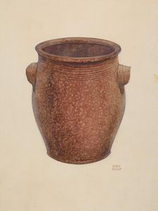 Pottery Jar, c. 1939. Creator: Bisby Finley