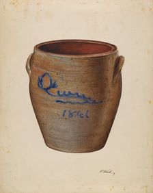 Pottery Jar, c. 1940. Creator: Paul Ward