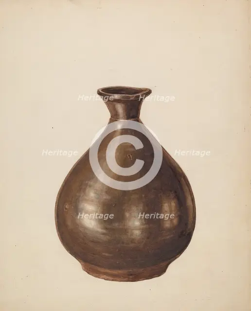 Pottery Jug, c. 1938. Creator: Al Curry.