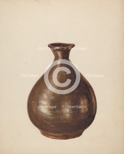 Pottery Jug, c. 1938. Creator: Al Curry.