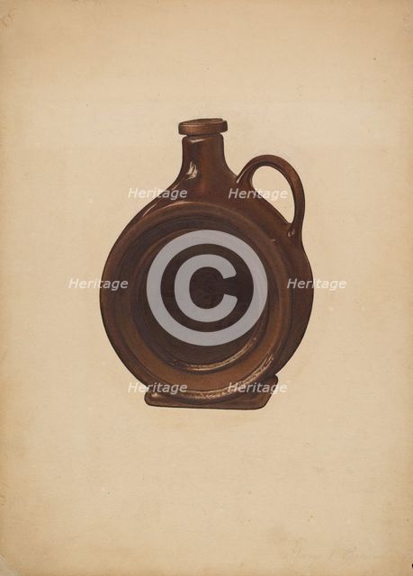 Pottery Jug, c. 1939. Creator: George C. Brown.