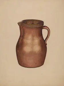 Pottery Jug, c. 1940. Creator: Gerald Scalise