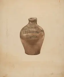 Pottery Jug, c. 1940. Creator: Frances Godfrey