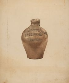 Pottery Jug, c. 1940. Creator: Frances Godfrey