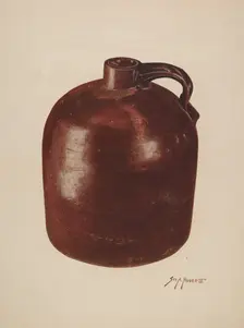 Pottery Jug, c. 1941. Creator: Sydney Roberts