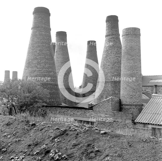 Pottery kilns, Stoke-on-Trent, Staffordshire, 1945-1958. Artist: Eric de Maré