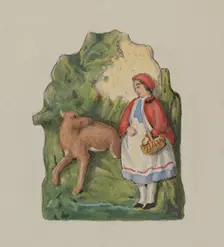 Pottery Ornament of Little Red Riding Hood, c. 1937. Creator: Dana Bartlett