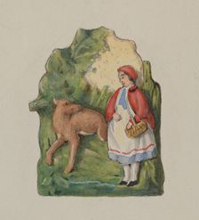 Pottery Ornament of Little Red Riding Hood, c. 1937. Creator: Dana Bartlett