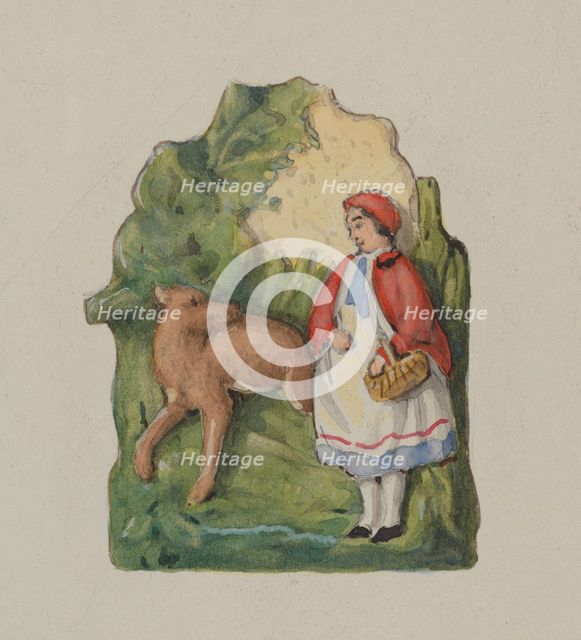 Pottery Ornament of Little Red Riding Hood, c. 1937. Creator: Dana Bartlett.