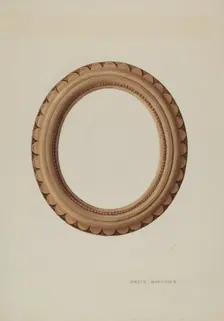 Pottery Picture Frame, c. 1939. Creator: Fritz Boehmer