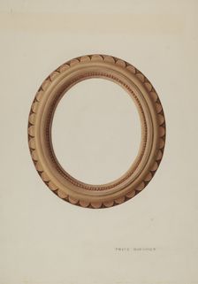 Pottery Picture Frame, c. 1939. Creator: Fritz Boehmer