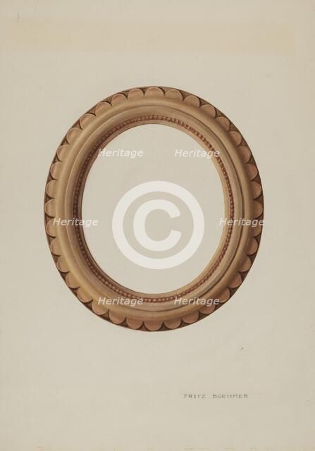 Pottery Picture Frame, c. 1939. Creator: Fritz Boehmer.