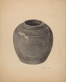 Pottery Piece, c. 1939. Creator: Sydney Roberts